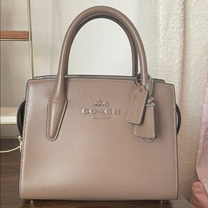 NWT Coach Andrea carryall in dark stone